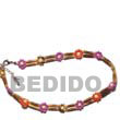 handmade sig-id wood tube Anklets