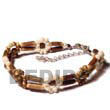 handcrafted sig-id wood tube Anklets