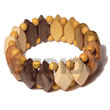 3 pcs 5 wood type diamond elastic bangle