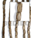 3 Beads Strands of greywood diamond cut 10x20mm