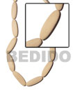 3 Beads Strands of nat. white wood flat
