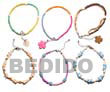 handcrafted natural made anklets 6 pcs