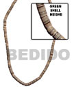 green beads shell strands or necklace