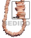 pink rose shell in beads strands or necklace