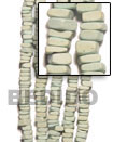 mint green square cut Coco Beads