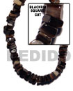 square cut black pen in beads strands or necklace