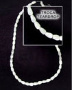 Troca Teardrop Shell Beads