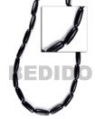 black elongated horn beads