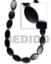 black horn flat oval Bone Beads / Horn