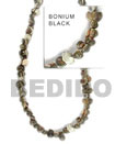 bonium black shell in beads strands or necklace