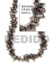 frog shell brown in Shell Beads