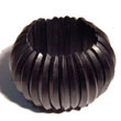 elastic black  natural Wooden Bangles