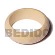 nat. white wood rounded Wooden Bangles