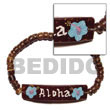 elastic 4-5 coco pklt nat. brown coco id bracelet