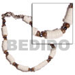 4-5mm white clam heishe Shell Bracelets