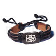 Natural surfer leather bracelet tribal character