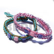 natural jewelry natural fashion Adjustable Wax Cord Macramae Natural Pair Bracelets Macrame Bracelets