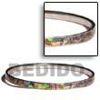 inlaid paua bangles in stainless steel base