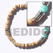 4-5mm elastic coco pklt tiger/silver tube/flat/cats eye beads