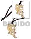 45mm carved dragon MOP Surfers Necklace