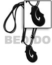 40mm black  carabao Surfers Necklace