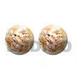 gold resin button earrings