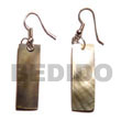 dangling black lip bar Shell Earrings