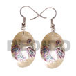 35mm oval hammershell w/ floral embossed handpainted design