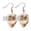 35mm inverted eardrop hammershell Hand Painted Earrings