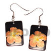35mm x 25mm rectangular Hand Painted Earrings