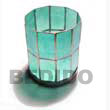 round aqua blue capiz Gift / Decor Set