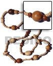 "kalandrakas"- asstd. wood beads per necklace when ordered in 4-
