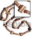 "kalandrakas"- asstd. wood beads Long Endless Necklace