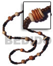 "kalandrakas"- asstd. wood beads Long Endless Necklace