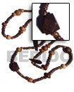 "kalandrakas"- asstd. wood beads Long Endless Necklace