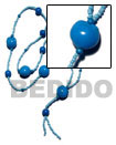 tassled kukui seeds in Long Endless Necklace