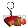 fish hand paint wooden Keychain