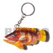 fish hand paint wooden Keychain