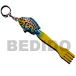 fish on fork hand paint wooden keychain