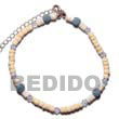 Natural coco, shell, limestone handmade Anklets Anklets