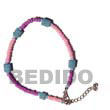 Natural coco heishe with limestone Anklets Anklets