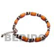 ethnic orange buri natural Anklets