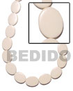 Natural flat oval bone beads Bone Beads / Horn Bone Beads