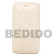 rectangular bone w/ carving Bone Horn Pendant
