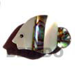 Natural inlayed fish troca Brooches Brooch