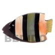 Natural inlayed fish black tab Brooch Brooch