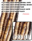 Natural 4-5mm coco heishe natural Coco Beads Coco Necklace