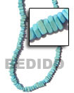 Natural coco square cut aqua Coco Beads Coco Necklace