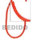 Natural 4-5mm red orange coco Coco Beads Coco Necklace