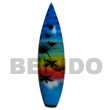 Natural surfboard hand painted wooden Fridge Magnets Fridge Magnets